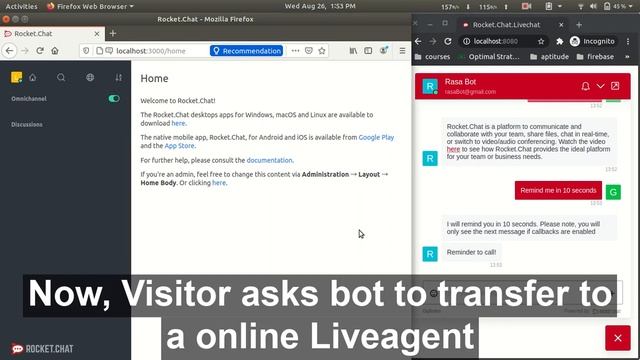 Rocket.Chat and Rasa Integration Demo смотреть онлайн
