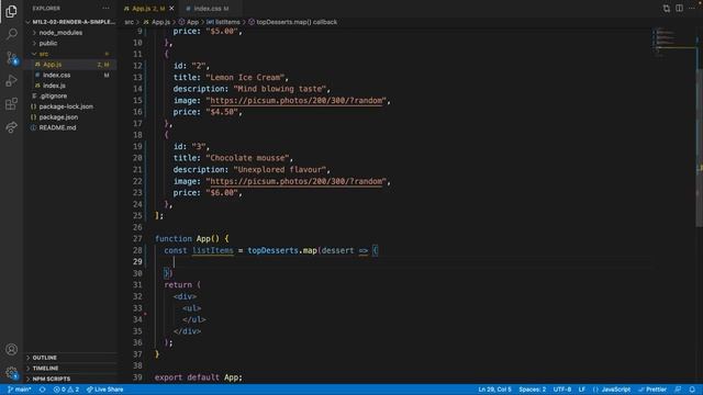 Render a Simple List Component with React - Transforming Collections with JSX