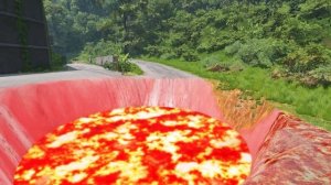 ТАЧКИ ПРОТИВ ЛАВЫ НА ОГРОМНОМ ОСТРОВЕ!  - BeamNG Drive