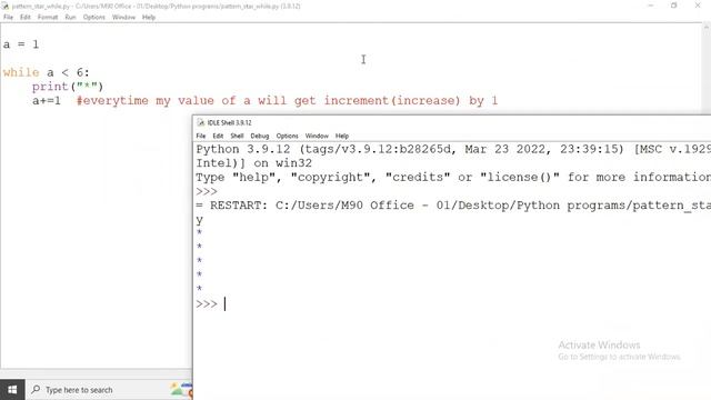 |star pattern using while loop - Python Programming for beginners | смотреть онлайн