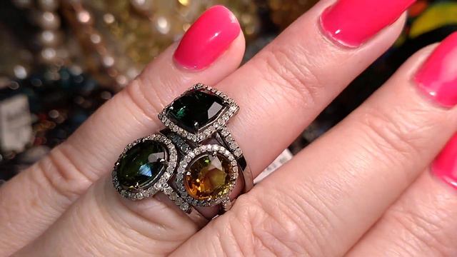 Турмалины в Бриллиантах 💓👑💓Экстра в Огранке и Сахарные Кабошоны...😍❣️❣️❣️ смотреть онлайн