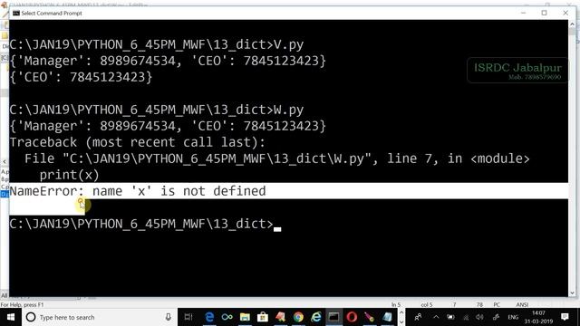 Dictionary in Python ~ Chapter - 9