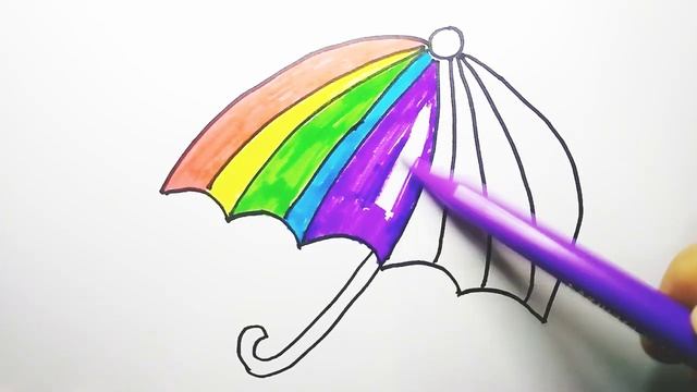Drawing an umbrella for children / bolalar uchun soyabon chizish / Рисование Зонтик для детей смотреть онлайн