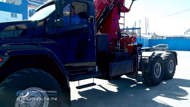 Седельный тягач Урал-NEXT 4320-6921-74Г38 с КМУ АНТ 22-2 (г/п 7,3 т.) производства УЗСТ смотреть онлайн