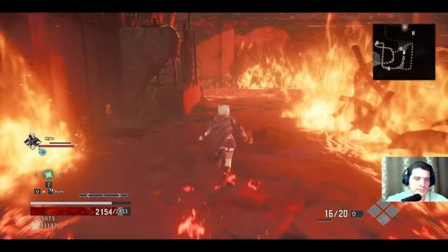 Code Vein. Код Вейн. Код крови. Часть 36. Город огненных дождей на 100%. Горячая Кошка Босс. Жарко.