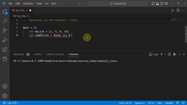 Haskell Programming Tutorial # 4 | Folding in Haskell | Coursework help for Haskell | UBprogrammer
