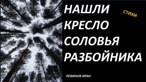 Кресло соловья разбойника. Сказка превратилась в быль.Приключение. Стихи. Левинов Иран