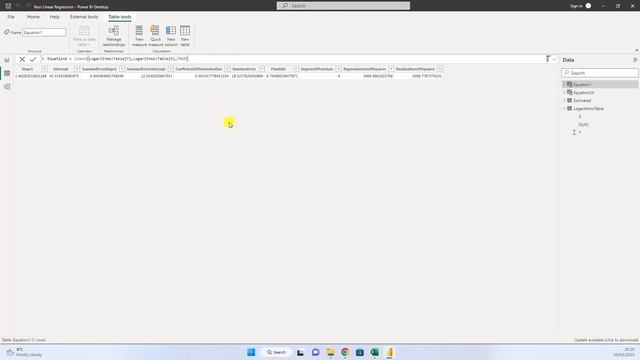 NON LINEAR Regression with Power BI - Logarithmic Growth #nonlinear #regression