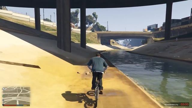 ТРЮКИ И ПРИКОЛЫ НА ВЕЛОСИПЕДЕ С ЛУННОЙ ГРАВИТАЦИЕЙ BMX ГТА 5 █ GTA 5 смотреть онлайн