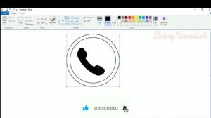 How to draw WhatsApp Logo on Computer using Ms Paint | Whatsapp Logo Designing | Ms Paint.