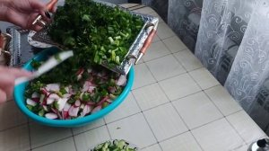 Салат с маролем(листья салата)