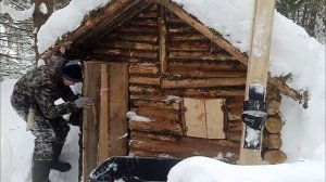 РАБОТЫ У ЗЕМЛЯНКИ | ЗЕМЛЯНКА ПРЕВРАЩАЕТСЯ В СУГРОБ | ЛЕСНОЙ БЫТ