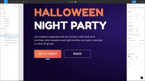 Halloween Web Design | Web Design Figma | Web Design Tutorial