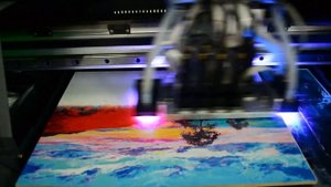 УФ Печать на МДФ на принтере GH 5040