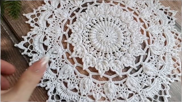 Салфетка "STESHA", вязаная крючком.mp4 смотреть онлайн