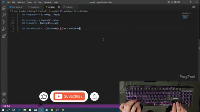 ASMR Programming - Coding a Blob Maker app with Javascript - No Talking