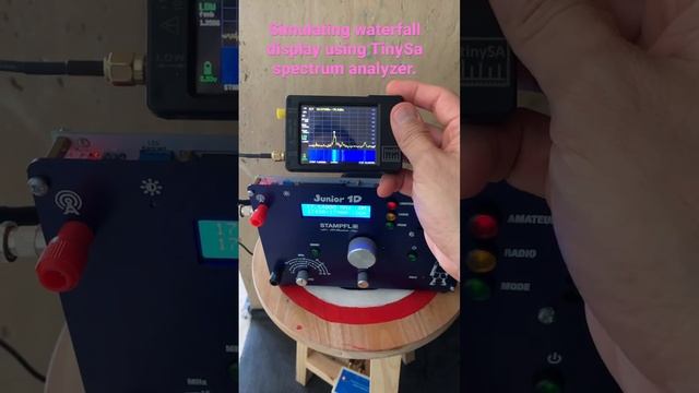 Simulating waterfall display using TinySa spectrum analyzer. #shortwave #swl