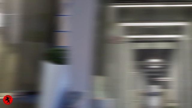Стеклянная перегородка с двустворчатой стеклянной дверью и скрытым напольным доводчиком для офиса.