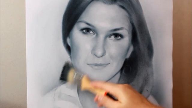 портрет сухой кистью #1 смотреть онлайн