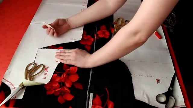 Раскрой платья прямого фасона на ткани (урок - практика) смотреть онлайн