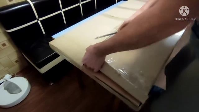 Распаковка — Столешница для шкафа-стола Интерлиния Дуб бунратти 38 смотреть онлайн