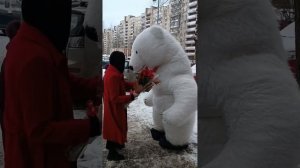 Аэромедведь, надувной медведь, медведь из тик тока, поздравление