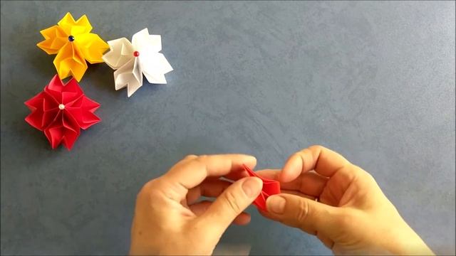 Оригинальный цветок из бумаги оригами. Origami paper flower смотреть онлайн