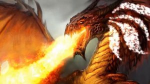 Футаж Анимация дракон извергающий огонь с символом/Animation dragon spewing fire with the symbol