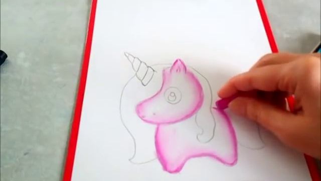 KAWAII РИСУНКИ: как нарисовать единорога кавай. Уроки рисования для детей смотреть онлайн