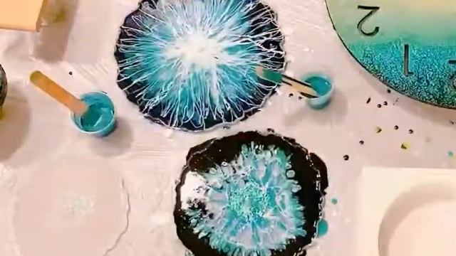ResinArt DIY tutorial Процесс создания подноса, подстаканника или менажницы из эпоксидной смолы смотреть онлайн