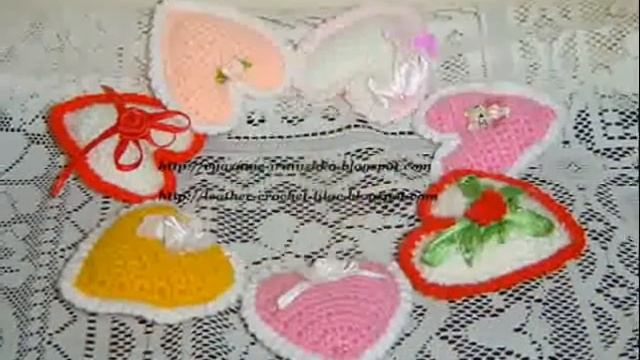 Crochet Hearts. Вязаные сердечки крючком.