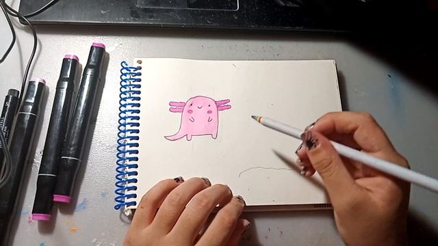 рисуем аксолотля из Майнкрафта) смотреть онлайн