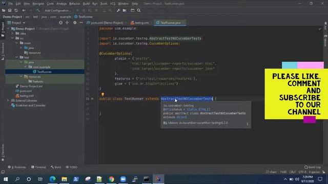 Selenium Cucumber Framework - Setup Selenium Java Project With Cucumber and TestNG
