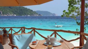 Seaside Cafe Ambience - Bossa Nova Music, Smooth Jazz BGM, Ocean Wave Sound for Study & Relaxation