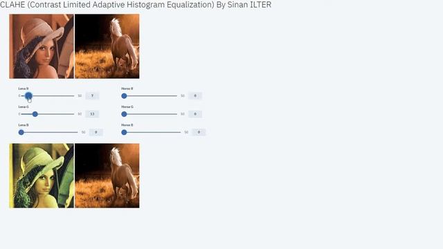 CLAHE Algorith RGB with Slider (React) смотреть онлайн