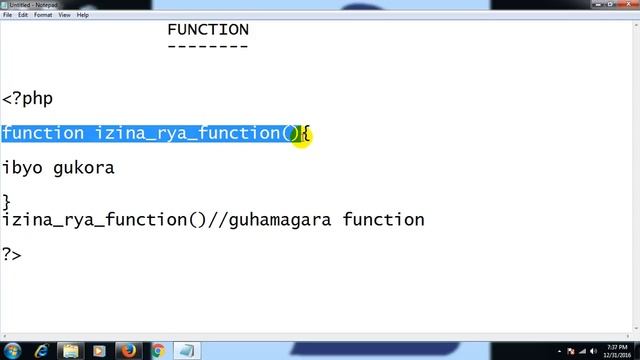PHP function 1
