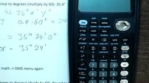 TI-36X Pro Converting Decimal to Degree