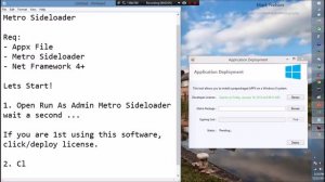 How to Install APPX File using Metro Sideloader