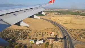 Landing in Izmir Adnan Menderes Airport with Turkish Airlines