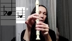 си-бемоль ми-бемоль ля-бемоль #блокфлейта ляb= соль#, миb=ре#, сиb=ля# #flutetutorial