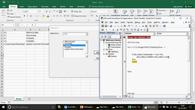 Learn Excel - Video 347- VBA - Case Study-  ADVANCE USERFORM