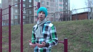 Подъем двумя, спад на турнике, выход в стульчик. Урок, обучалка