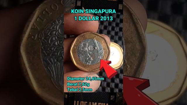 KOIN 1 DOLLAR SINGAPURA #kurs #dollar #bank #koinlogam #indonesia #uang #rupiah #singapore