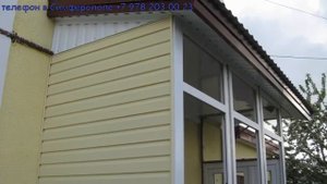 Входная группа в частном доме в Симферополе Крыльцо из стеклопакетов