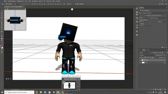 КАК СДЕЛАТЬ ПРЕВЬЮ В СТИЛЕ РОБЛОКС С ПОМОЩЬЮ ФОТОШОПА смотреть онлайн