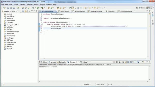 Java Tutorial 60 - BigInteger смотреть онлайн