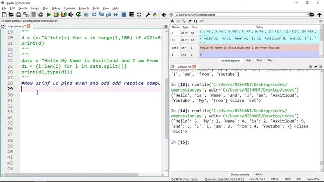 Lecture - 24 - Compression and Optimization in Python | List |Tuple| Set| Dictionary | Compression|