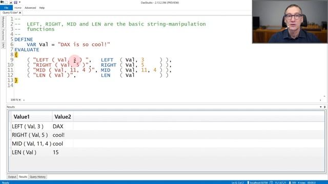 LEFT, RIGHT, MID, LEN - DAX Guide