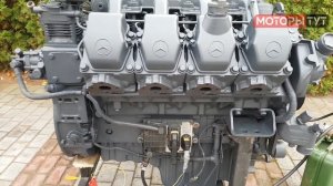 Запуск двигателя Мерседес OM 502 LA / Engine start Mercedes OM 502 LA