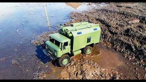 ГАЗ-66 ШИШИГА НА БЕЗДОРОЖЬЕ! Ездим по грязи и снегу.Тест драйв. RC OFF ROAD 4X4.Про машинки.